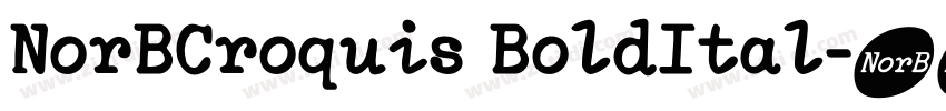 NorBCroquis BoldItal字体转换